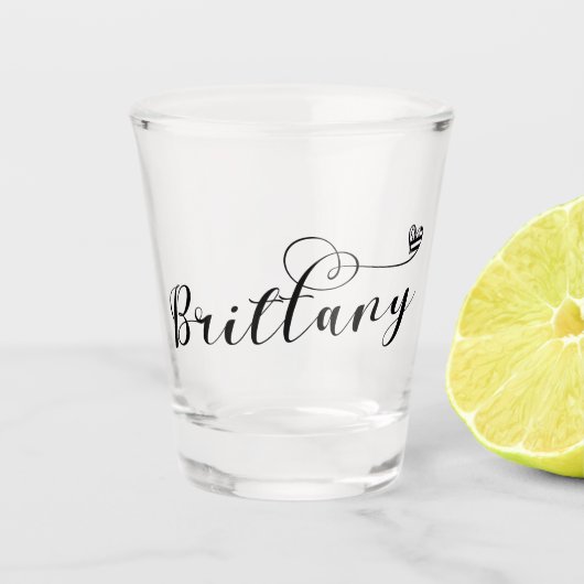 Brittany Flag in Heart, Breton Shot Glas (Voorkant)