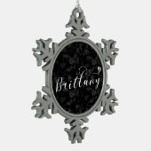 Brittany Flag in Heart, Breton Tin Sneeuwvlok Ornament (Links)