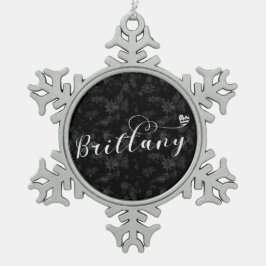 Brittany Flag in Heart, Breton Tin Sneeuwvlok Ornament