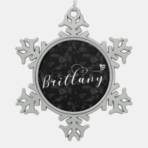 Brittany Flag in Heart, Breton Tin Sneeuwvlok Ornament