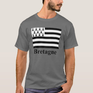 Brittany Flag met naam in het Frans T-shirt
