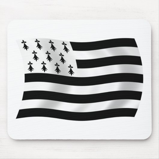 Brittany Flag Mousepad Muismat (Voorkant)