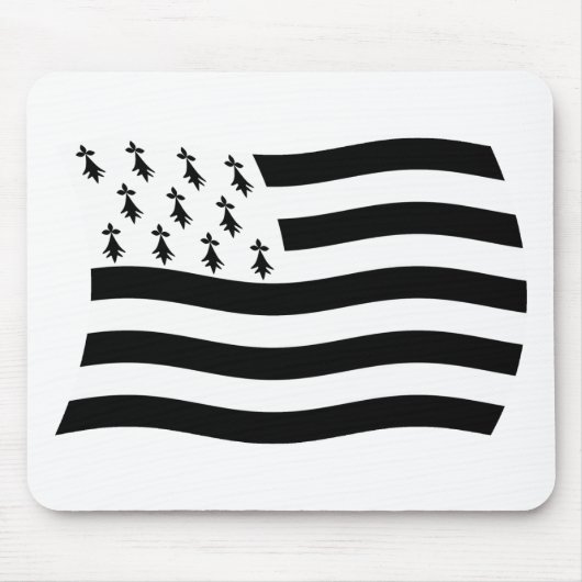 Brittany Flag Mousepad Muismat (Voorkant)