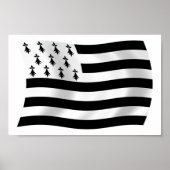Brittany Flag Poster Print (Voorkant)