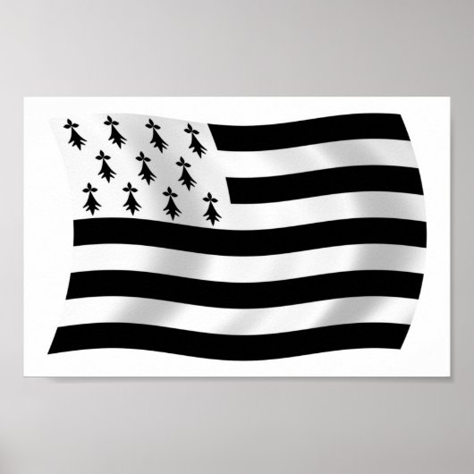 Brittany Flag Poster Print (Voorkant)