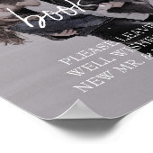 Brittany Foto Calligrafie Huwelijks Gastboek Handt Poster (Hoek)