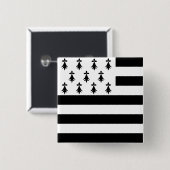 Brittany, Frankrijk Vierkante Button 5,1 Cm (Voorkant /achterkant)