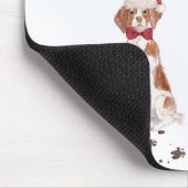 Brittany Funny kersthond en boom Muismat (Hoek)