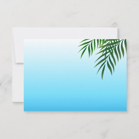 Brittany & Gerald Exotisch Strand RSVP ::custom:: (Achterkant)