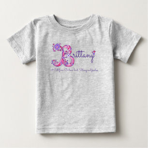 Brittany girl B naam betekent monogram shirt