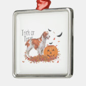 Brittany Halloween Metalen Ornament (Links)