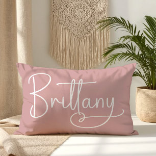 Brittany handgeschreven hart in stoffig roze kussen