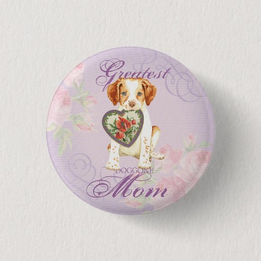 Brittany Heart mama Ronde Button 3,2 Cm (Voorkant)