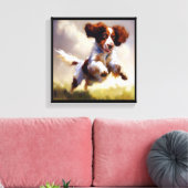 Brittany hond  canvas afdruk (Insitu (Woonkamer))