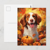 Brittany hond herfst thanksgiving  briefkaart (Voorkant / Achterkant)