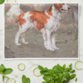 Brittany in het veld theedoek (Gevouwen)