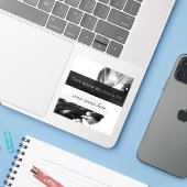 Brittany Jeanette Logo Ex Libris Sticker (Laptop met iPhone)