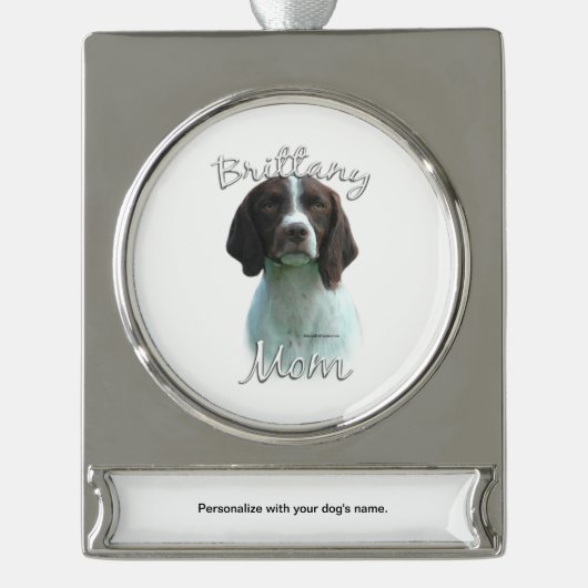 Brittany Ma 2 Verzilverd Banner Ornament (Voorkant)