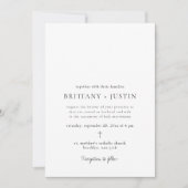 Brittany Modern Black Script Weddenschap met RSVP Kaart (Voorkant)