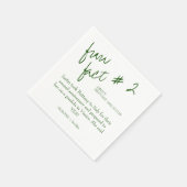 Brittany Modern Emerald Green Fun Feit #2 Weddensc Servet (Hoek)