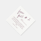 Brittany Modern Plum Paars Fun Feit #2 Wedding Servet (Hoek)