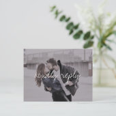 Brittany Modern Simple Photo Meal Choice RSVP Briefkaart (Staand voorkant)