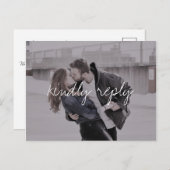 Brittany Modern Simple Photo Meal Choice RSVP Briefkaart (Voorkant / Achterkant)