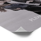 Brittany Photo Calligraphy Wedding Favors Sign Poster (Hoek)