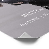 Brittany Photo Wedding Dessert Sweets Table Sign Poster (Hoek)