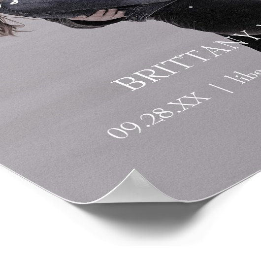 Brittany Photo Wedding Dessert Sweets Table Sign Poster (Hoek)