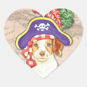 Brittany Pirate Hart Sticker
