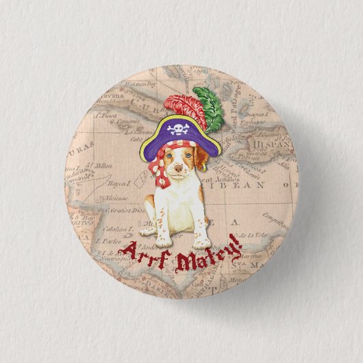 Brittany Pirate Ronde Button 3,2 Cm (Voorkant)