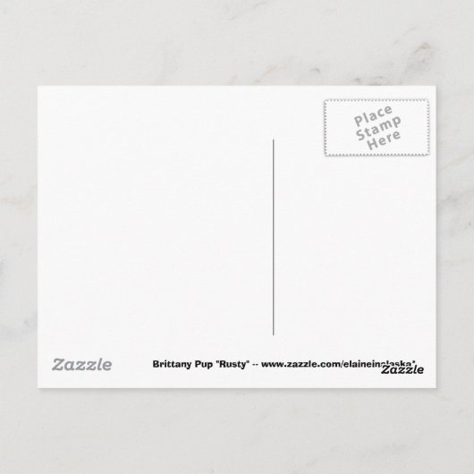 Brittany Pup "Rusty" Postcard Briefkaart (Achterkant)