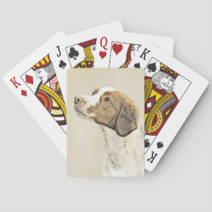 Brittany Schilderen - Mooie Originele Hond Kunst Pokerkaarten
