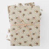 Brittany Schilderij Sinaasappel Roan Spaniel Schat Inpakpapier Vel (In situ)