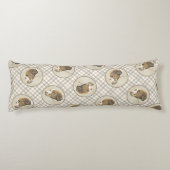 Brittany Schilderij Sinaasappel Roan Spaniel Schat Lichaamskussen (Achterkant)