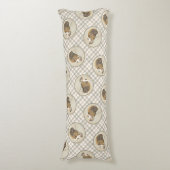 Brittany Schilderij Sinaasappel Roan Spaniel Schat Lichaamskussen (Voorkant Verticaal)