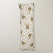 Brittany Schilderij Sinaasappel Roan Spaniel Schat Lichaamskussen (Achterkant (Verticaal))