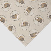 Brittany Schilderij Sinaasappel Roan Spaniel Schat Tissuepapier (Detail)