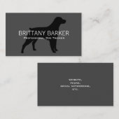 Brittany Silhouette Zwart op Grijs Visitekaartje (Voorkant / Achterkant)