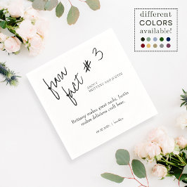 Brittany Simple Black White Fun Feit #3 Weddenscha Servet