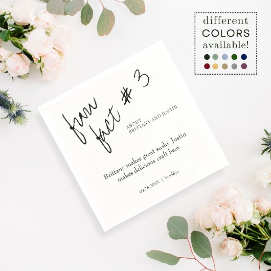 Brittany Simple Black White Fun Feit #3 Weddenscha Servet