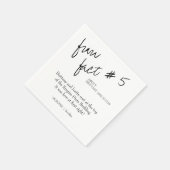 Brittany Simple Black White Fun Feit #5 Weddenscha Servet (Hoek)