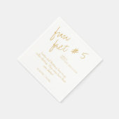 Brittany Simple Gold Fun Feit #5 Wedding Napkins Servet (Hoek)