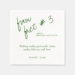 Brittany Simple Smaragdgroen Leuk Feit #3 Trouw Servet