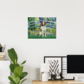 Brittany Spaniel 3 - Lily Pond Brug Poster (Thuiskantoor)