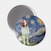 Brittany Spaniel 3 - Sterrennacht Magneet (Voorkant / Achterkant)