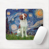 Brittany Spaniel 3 - Sterrennacht Muismat (Met muis)