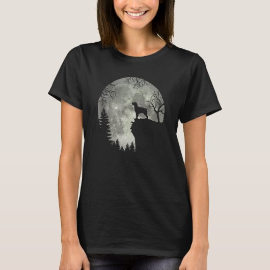 Brittany Spaniel And Moon Halloween 1 T-shirt (Voorkant)