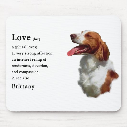Brittany Spaniel Art Gifts Muismat (Voorkant)